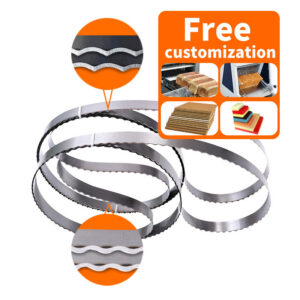 Customizable wave-tooth and crescent-tooth saw blades available at no extra charge, offering personalized dimensions, tooth profiles, and material options tailored to your cutting requirements.