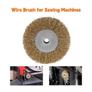 Professional wire brush accessories for band saws effectively remove metal shavings and debris adhering to the saw blade during cutting through rotating bristles, maintaining blade cleanliness and enhancing cutting performance.